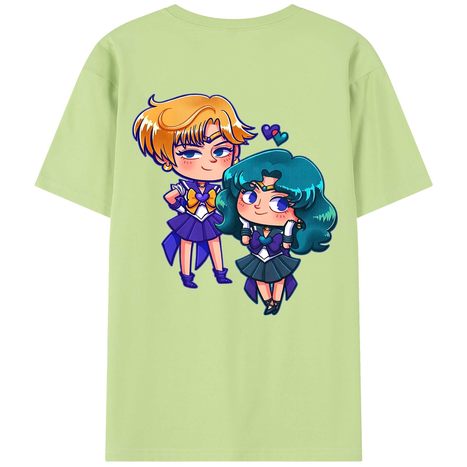 （画像用） 美少女戦士セーラームーン 天王はるか Sailor Moon Tenoh Haruka 綿100％半袖Tシャツ（背面プリント）